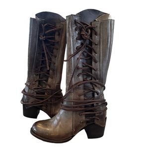 RARE!! Freebird by Steven Cash Mid-Calf Lace-Up Boots